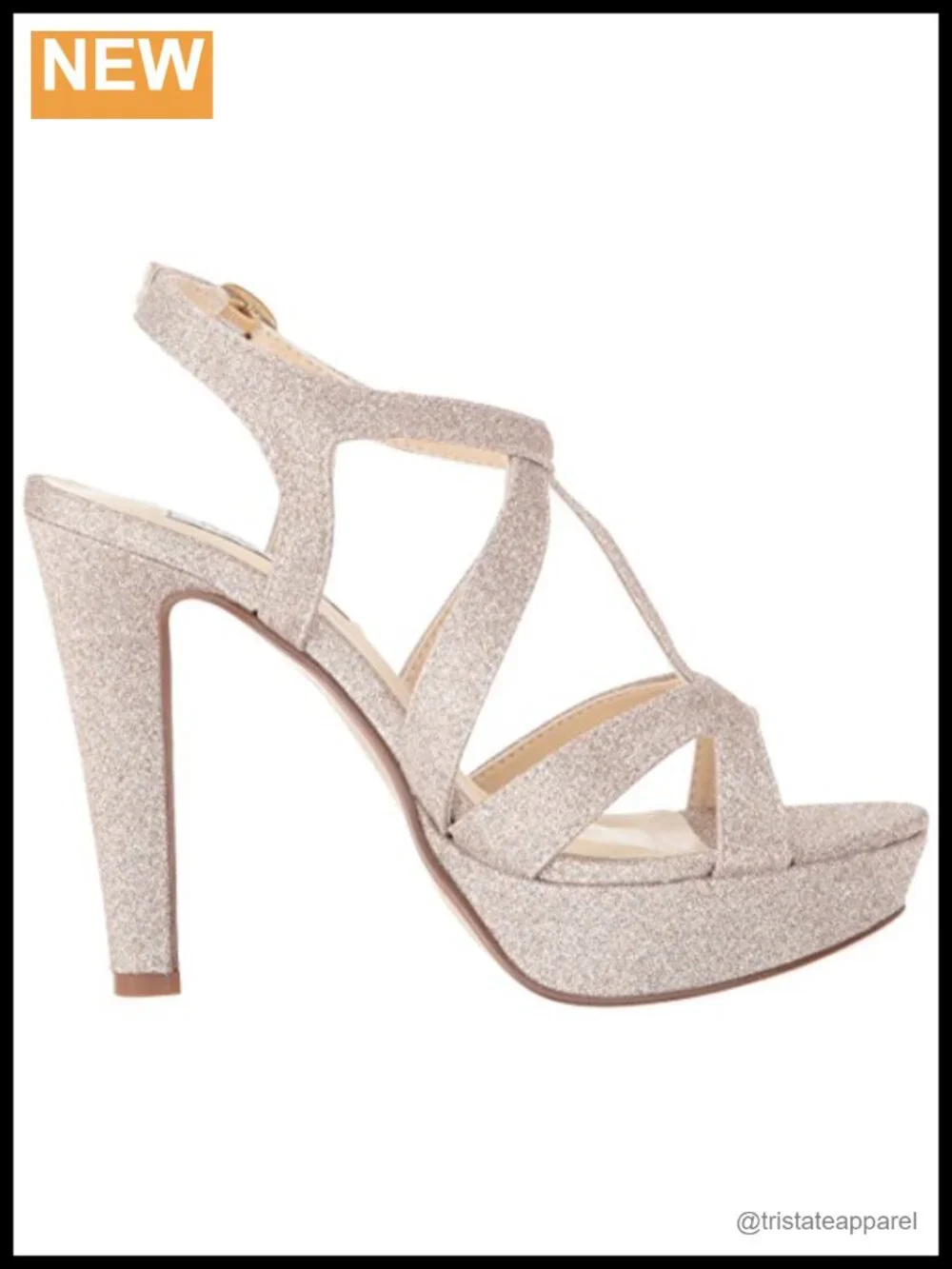 Touch Ups Queenie Platform Dress Sandal Faux Leather Block Heel Open Toe